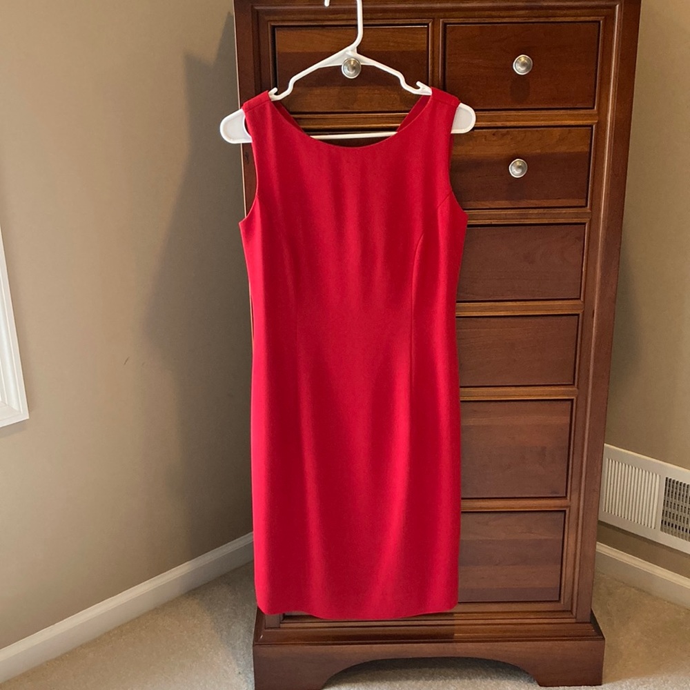 Francais by Huey Waltzer sleeveless dress, gorgeous red, great for Christmas, 8